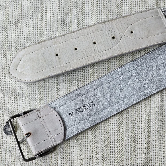 Dries Van Noten Genuine Leather Made in Italy Women\'s Belt Stone Gray Silver, 70 Dries Van Noten Genuine Leather Made in Italy Women main image 4